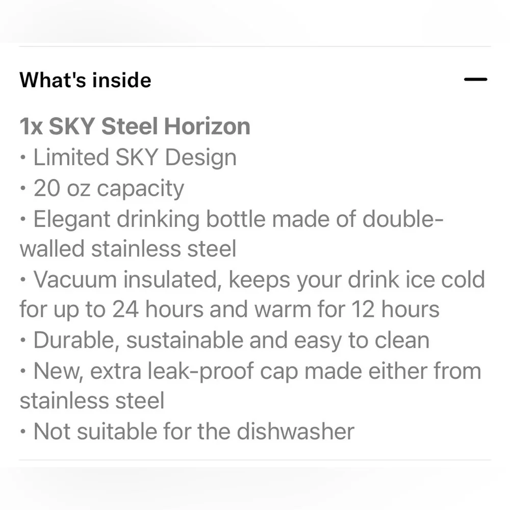Waterdrop Blue Gradient Stainless Steel Water Bottle